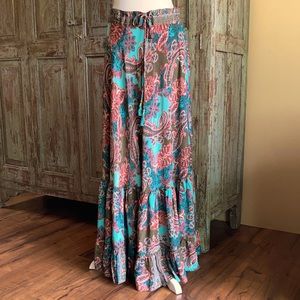 Karma Highway Maxi Skirt One Size Turquoise